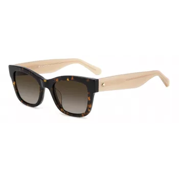 Óculos de sol quadrados de acetato Kate Spade Aimee KSAIMEES086 preto/cinzento 50 mm