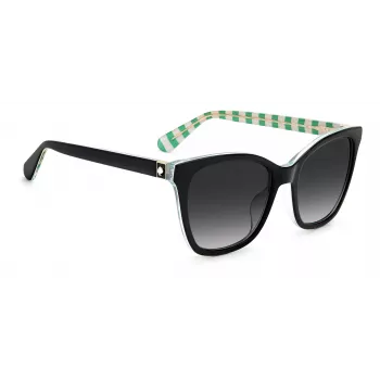 Óculos de sol de mulher KATE SPADE DESIS807F59O, armação de acetato Havana, lentes degradê castanhas, 55/17/140 mm