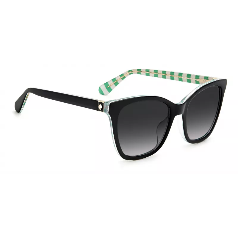 Óculos de sol de mulher KATE SPADE DESIS807F59O, armação de acetato Havana, lentes degradê castanhas, 55/17/140 mm