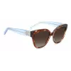 Óculos de sol de mulher KATE SPADE SAVANNAGSIPRF - armação de acetato Havanna, lentes castanhas degradê, 57/17/140 mm