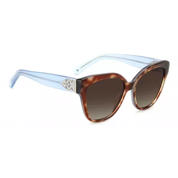 Óculos de sol de mulher KATE SPADE SAVANNAGSIPRF - armação de acetato Havanna, lentes castanhas degradê, 57/17/140 mm