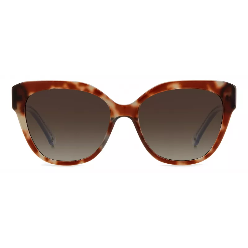 Óculos de sol de mulher KATE SPADE SAVANNAGSIPRF - armação de acetato Havanna, lentes castanhas degradê, 57/17/140 mm