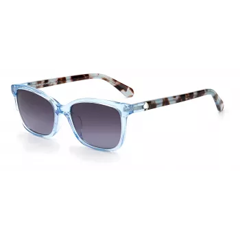 Óculos de sol de mulher KATE SPADE TABITHASPJPF3 - armação de acetato Havanna, lentes castanhas degradê, 53 mm