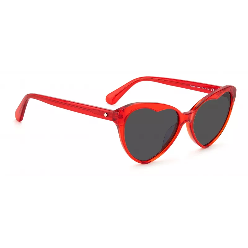 Óculos de sol de mulher Kate Spade Velma VELMASC9AF7IR armação preta lentes cinzentas degradê 57/17/140 mm