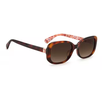 Óculos de sol de mulher KATE SPADE Dionna em forma de olho de gato - armação em acetato preta com lentes cinzentas degradê - 52/17/140 mm