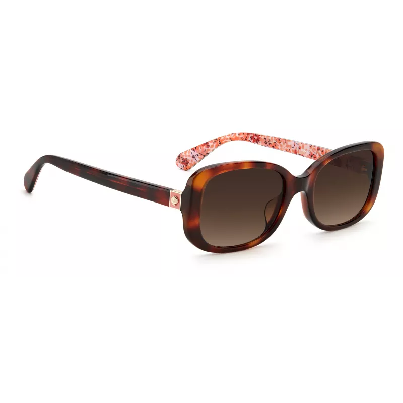 Óculos de sol de mulher KATE SPADE Dionna em forma de olho de gato - armação em acetato preta com lentes cinzentas degradê - 52/17/140 mm