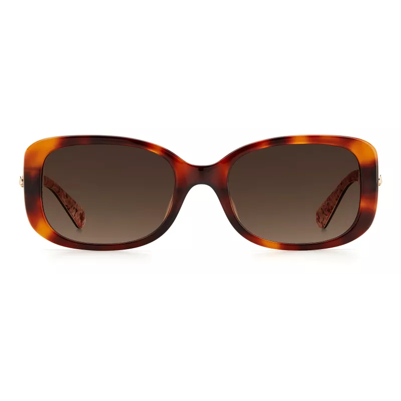 Óculos de sol de mulher KATE SPADE Dionna em forma de olho de gato - armação em acetato preta com lentes cinzentas degradê - 52/17/140 mm