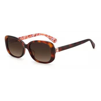 Óculos de sol de mulher KATE SPADE Dionna em forma de olho de gato - armação em acetato preta com lentes cinzentas degradê - 52/17/140 mm
