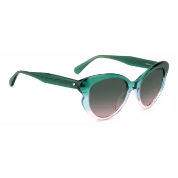 KATE SPADE Óculos de sol de gatinho para mulher Elina - armação preta, lentes cinzentas degradê 53mm