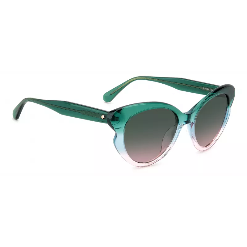 KATE SPADE Óculos de sol de gatinho para mulher Elina - armação preta, lentes cinzentas degradê 53mm
