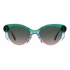 KATE SPADE Óculos de sol de gatinho para mulher Elina - armação preta, lentes cinzentas degradê 53mm