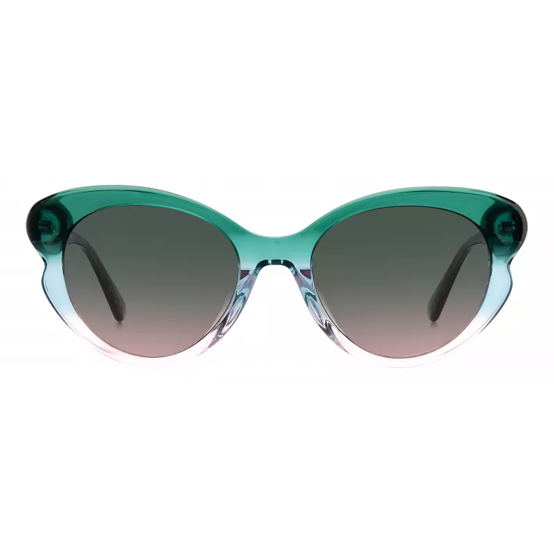 KATE SPADE Óculos de sol de gatinho para mulher Elina - armação preta, lentes cinzentas degradê 53mm