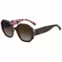 KATE SPADE Flynnieg/S Óculos de sol quadrados de mulher - Armação de acetato preta, lentes de policarbonato cinzentas, proteção UV400 (54/20/140 mm)