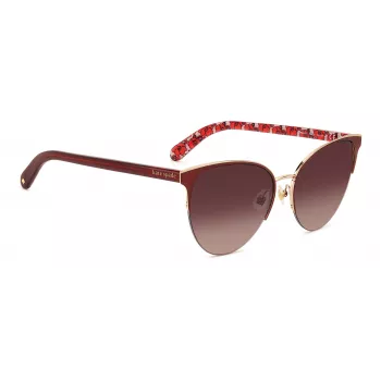 KATE SPADE Óculos de sol de mulher Izara em forma de olho de gato - armação em acetato preta com lentes cinzentas degradê - 57/17/140 mm