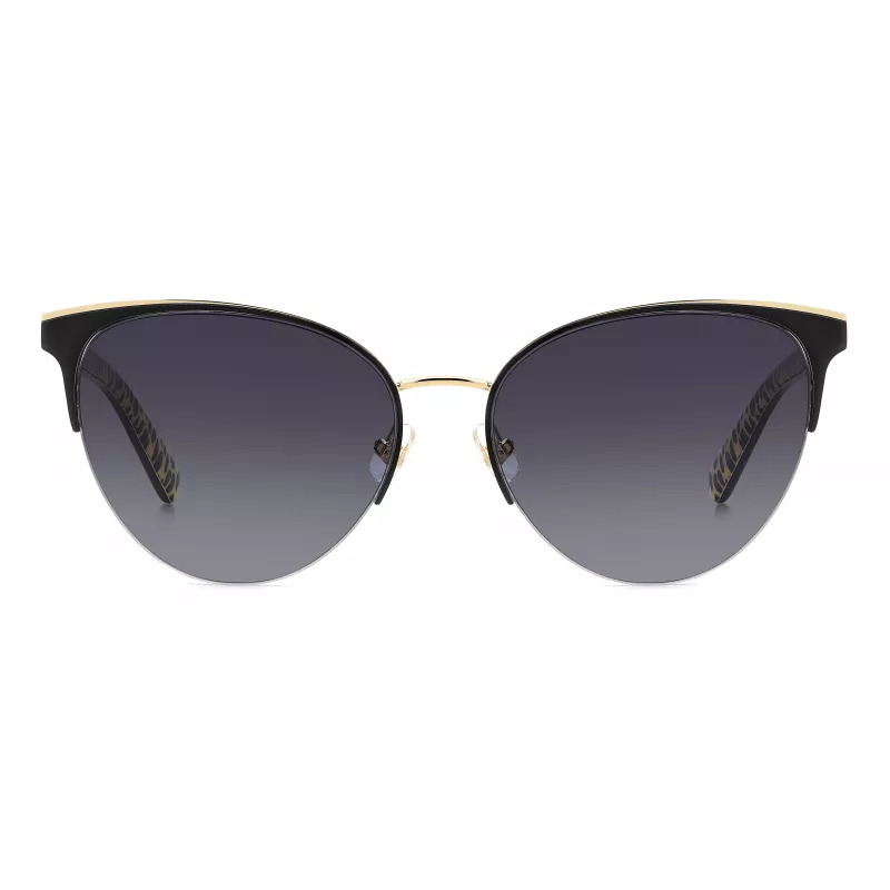 Óculos de sol de mulher KATE SPADE Izara cat eye IZARAGS807F79 - Armação de acetato preta, lentes de policarbonato cinzentas, 57 mm