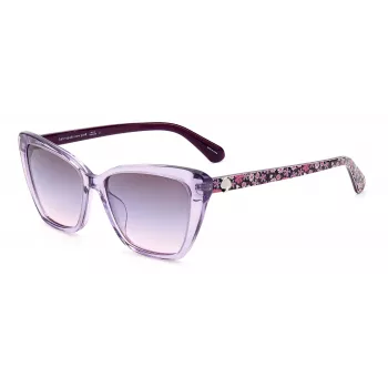 Óculos de sol KATE SPADE mulher Lucca quadrados Havana acetato lentes castanhas degradê 55 mm
