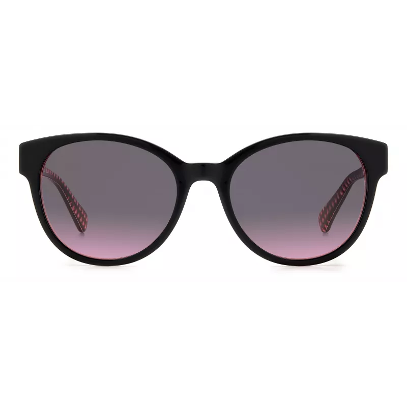 Óculos de sol de mulher KATE SPADE Nathalie GS807 - armação de acetato preta, lentes cinzentas degradê, 55/17/140 mm