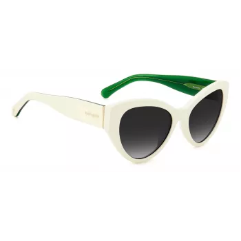 KATE SPADE Óculos de sol de mulher Paisleigh SVK6 retangulares - Armação preta, lentes cinzentas degradê 55/17/140 mm