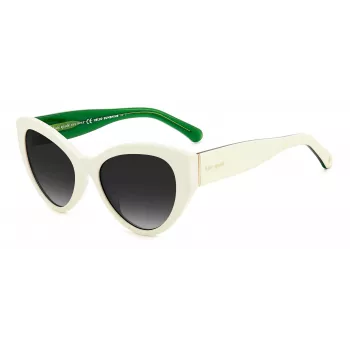 KATE SPADE Óculos de sol de mulher Paisleigh SVK6 retangulares - Armação preta, lentes cinzentas degradê 55/17/140 mm