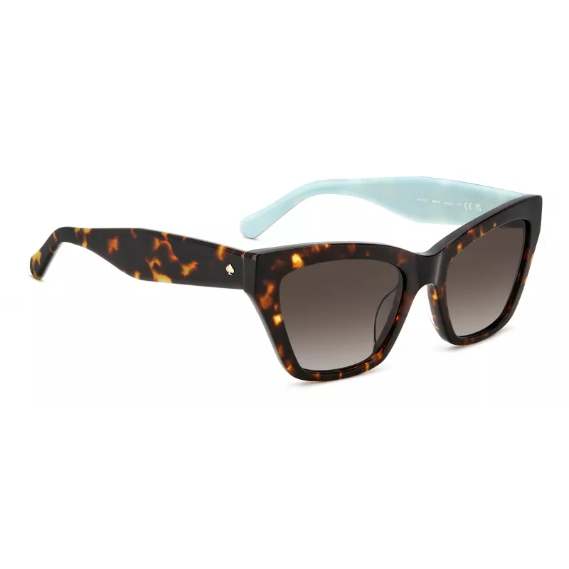 Óculos de sol de mulher Kate Spade FAYGS086F4HA Havana acetato castanho degradê 54mm