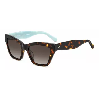 Óculos de sol de mulher Kate Spade FAYGS086F4HA Havana acetato castanho degradê 54mm