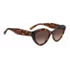 Óculos de sol de mulher KATE SPADE JUNIGS086F5HA - armação de acetato preta, lentes de policarbonato cinzentas, 55/17/140 mm