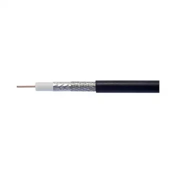 Kathrein LCM 17 A+ cabo coaxial 100 m para enterramento, 75 Ohm, tripla blindagem, preto
