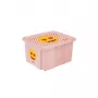 keeeper caixa com tampa 15L Karolina “Emoji Hearts” 38x29,5x20,5cm rosa