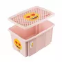 keeeper Caixa com tampa 45L Karolina «Emoji Hearts» 55,5x40x30cm rosa