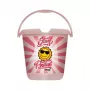 Balde deco keeeper 10L Ilvie Emoji Stay Positive, rosa nórdico, redondo, PP, Ø30x28 cm