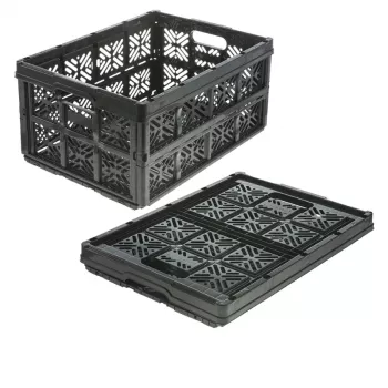 keeeper caixa dobrável ida, 32 L, preto, carga máx. até 16 kg, 48 x 35 x 23 cm