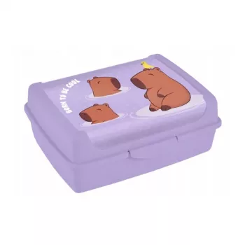 keeeper recipiente de armazenamento deco-click-box midi 1L Carla „Capybara“ 17x13x7cm Soft Purple