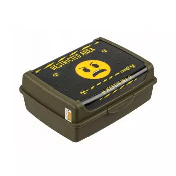 keeeper recipiente de armazenamento deco-click-box midi 1L Carla Emoji Danger Olive