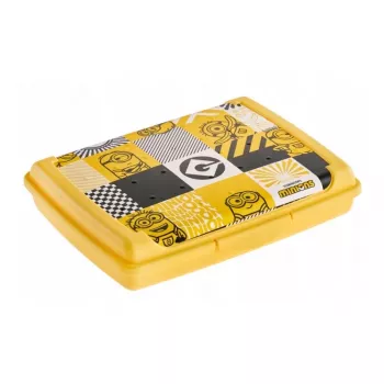 keeeper recipiente de arrumação deco-click-box mini 0,5L Carla Minions Mosaic 17x13x3,5cm amarelo