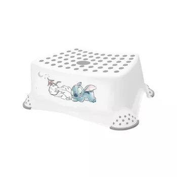 keeeper Degrau infantil Tomek Stitch, 40,5 x 28,5 x 14 cm, 80 kg, branco com estampa