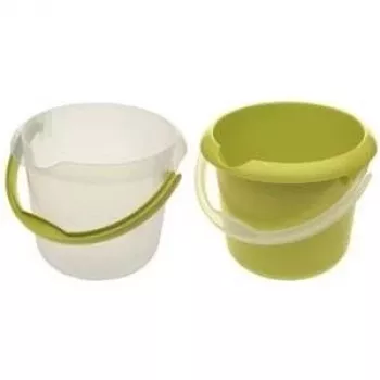 keeeper Mika Balde de Limpeza Redondo, 5 L, Transparente, Pega Ergonómica, Escala de Medição Integrada 1170500100000