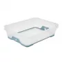 keeeper cesto mini A5 Jonas com base antiderrapante, transparente/azul, 26,5 x 20 x 7 cm