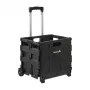 Carrinho de compras dobrável keeeper Olli 45L preto, carga máx. 25 kg, punho telescópico, estrutura de alumínio