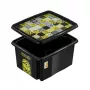 keeeper Caixa de arrumação com tampa 24L Karolina Minions Mosaic, preta, 42,5 x 35,5 x 22,5 cm