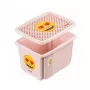 keeeper Caixa de arrumação com tampa 30L Karolina „Emoji Hearts“ 45x35x27cm rosa