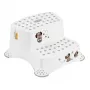 keeeper Banco de dois degraus Igor Dogs, branco, 40 x 37 x 21 cm, capacidade de carga 120 kg, pés antiderrapantes
