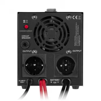 Inversor de onda sinusoidal pura com função de carregamento KEMOT PROsinus-1000, 12V 230V 1000VA/700W, preto