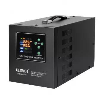 KEMOT PROsinus-2000/24-LFP4 inversor UPS de onda sinusoidal pura 2000VA/1400W 24V DC para 230V AC com carregador