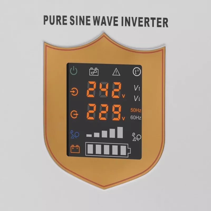 KEMOT PROsinus-2200 Inversor de onda sinusoidal pura com função de carregamento 12V, 230V, 2200VA/1600W