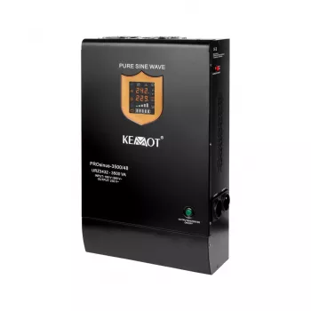 Inversor UPS KEMOT PROsinus-3500/48 com onda sinusoidal pura e função de carregamento 48V 230V 3500VA/2400W - montagem na parede