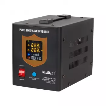 UPS KEMOT PROsinus-500, onda sinusoidal pura, 12V 230V 500VA/300W, preto