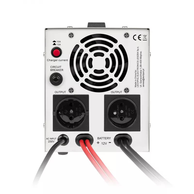 Fonte de alimentação de emergência KEMOT PROsinus-800 – inversor de onda sinusoidal pura com função de carregamento 12V, 230V, 800VA/500W