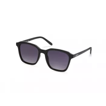 Óculos de sol KENNETH COLE KC3005-5301B Unisex retangulares - armação preta lentes cinzentas 53mm