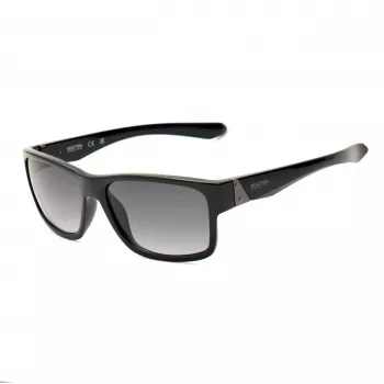 Óculos de sol KENNETH COLE MAN KC1246-5801B - Armação preta brilhante, lentes de policarbonato cinzentas, 58 mm