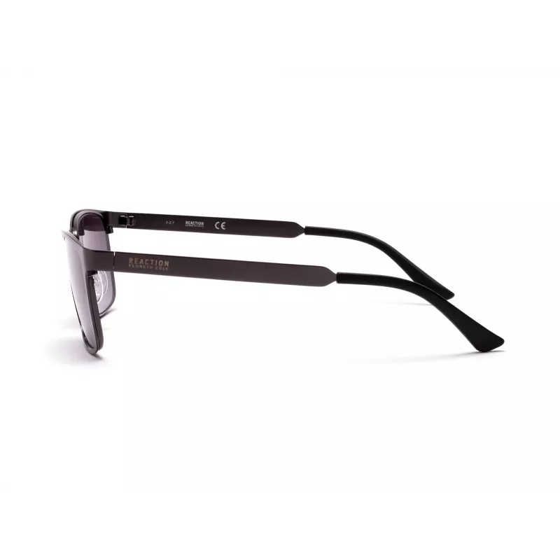 Óculos de sol retangulares KENNETH COLE MAN KC1329-5709B - armação preta brilhante, lentes cinzentas fumadas, 57 mm